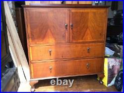 1930's Vintage Antique Original Bedroom Cabinet Tallboy Style Chest of Drawers