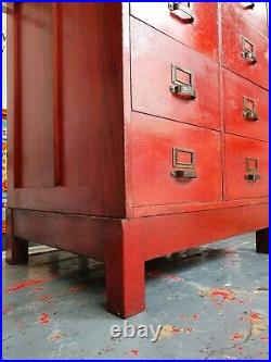 1950's Papworth Industries Post Office Bank of Drawers. Vintage/Chest/Industrial