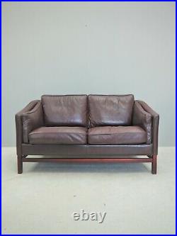 1960s ORIGINAL VINTAGE TWO SEAT SOFA BY STOUBY MADE DENMARK DANISH MID CENTURY