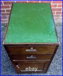 1960s vintage military Air Corps beech and vinyl office filing cabinet cupboard