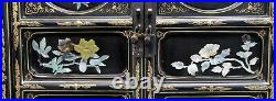 20th Century Vintage Chinese Cabinet By Jinlong Beijing Gold Inlaid Furniture