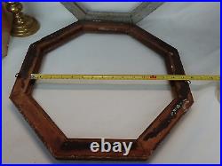 260 Pair Antique Octagonal Picture Frames Wood Plaster 36cm rebate size Vintage
