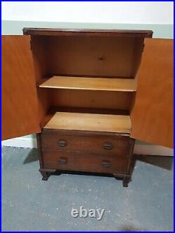 ANTIQUE ART DECO OAK TALL BOY ART MODERNE CHEST OF DRAWERS c1925-39 VINTAGE CHES