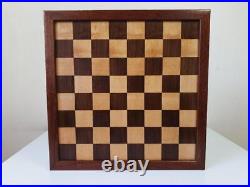 ANTIQUE OR VINTAGE CHESS BOARD JAQUES STYLE 40.5 cm SQUARES OF 45mm NO PIECES