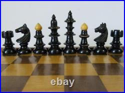 ANTIQUE OR VINTAGE CHESS SET AUSTRIAN COFFEE HOUSE K 72 mm AND ORIG BOARD
