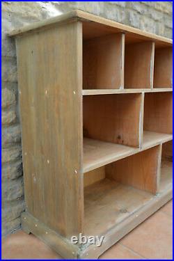 A Superb Antique / Vintage Old Rustic Pine Pigeon Hole Bookcase / Cabinet