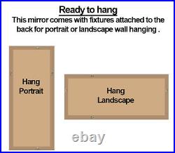 Abbey Distressed Vinatge Grey Large Wall Leaner Mirror 31x65 165cm x 79cm