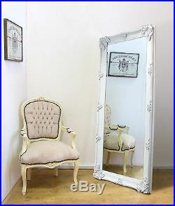 Abbey Large Full Length Shabby Chic Vintage Leaner Floor Mirror White 31 X 65