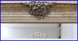 Abbey Large Shabby Chic Vintage Wall Leaner Mirror Silver 65 x 31