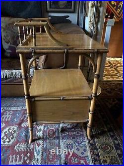 Affordable Smart Harrods Vintage Faux Bamboo Under Tier Side Table With 2 Drawer