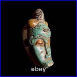 African Mask Tribal Mask Guro Mask vintage African Art Baule Antique Wood-9069