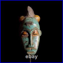 African Mask Tribal Mask Guro Mask vintage African Art Baule Antique Wood-9069