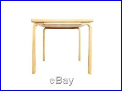 Alvar Aalto for Artek Birch Wood Table Desk Square Mid Century Vintage