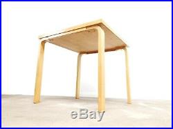 Alvar Aalto for Artek Birch Wood Table Desk Square Mid Century Vintage