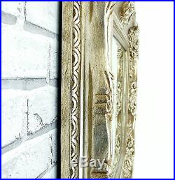 Amore Ornate Shabby Chic Vintage Large Wall Mirror Champagne Silver 47 x 35