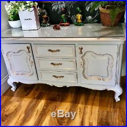 Annie Sloan Chicago Grey Vintage French Sideboard Buffet Drinks cabinet TV unit