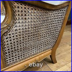 Antique Bergere Armchair/ Vintage French Walnut Armchair / Antique Lounge Chair