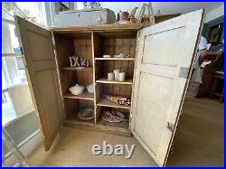 Antique Furniture Georgian Cupboard. Vintage Kitchen Pantry & Storage Home Decor