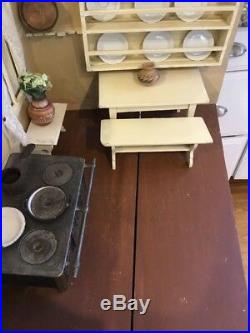 Antique German Large kitchen doll house Room Box
