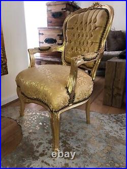 Antique Gold Vintage Dressing Table Chair Gold Chair Classy Furniture Modern