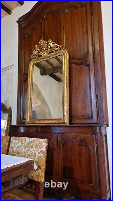 Antique Mirror French Gilt Wood Mirror Frame Cupid Vintage Style 19th Century