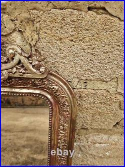 Antique Mirror French Rococo Louis Vintage Giltwood Gold Wal Mirror