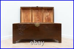 Antique Oriental Camphor Wood Vintage Chest Trunk /1940