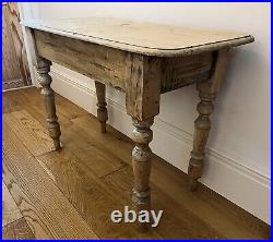 Antique Pine Table, Side Table, Old, Vintage, Rustic, Country, Stripped Pine