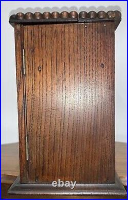 Antique Smoking Cabinet Old Wood Box Glass Doors Vintage Collectible Decor Prop