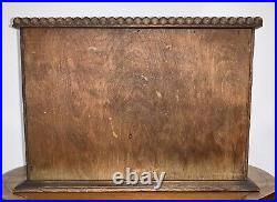 Antique Smoking Cabinet Old Wood Box Glass Doors Vintage Collectible Decor Prop