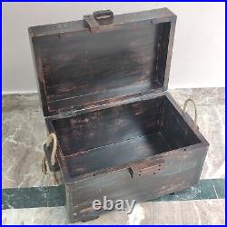 Antique Style Wooden Carving Box Treasure Box Vintage Solid Wood Made Gift