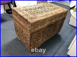 Antique Turkish Chest, Old Trunk, Vintage Wooden Box