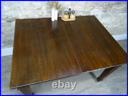 Antique Vintage 1910s solid wood mahogany extending dining table castors DELIVER