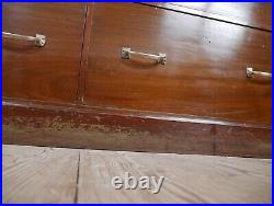 Antique Vintage 1920's Mahogany Drapers Drawers Victorian Shop Counter Bank