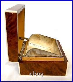 Antique / Vintage Amboyna Wood Cigarette Box Patent No 256860