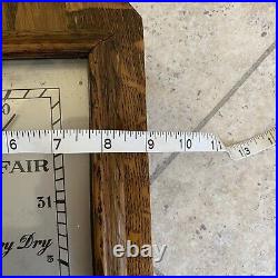 Antique Vintage Aneroid Barometer / Thermometer, solid wood, Great condition