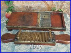 Antique Vintage Apothecary Medical Chemist Pill Roller Wood & Brass Board