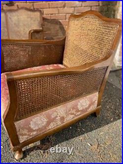 Antique Vintage Bergere Sofa & Chairs 3 Piece Suite