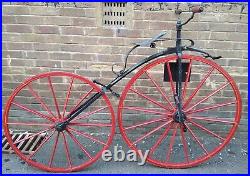 Antique Vintage Bicycle Original Boneshaker 1869 Pre-Penny Farthing Ordinary