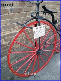 Antique Vintage Bicycle Original Boneshaker 1869 Pre-Penny Farthing Ordinary