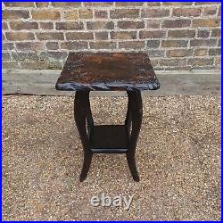 Antique Vintage Black Japanese Style Liberty & Co Side Table