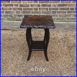 Antique Vintage Black Japanese Style Liberty & Co Side Table