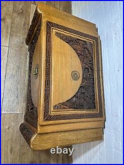 Antique Vintage Chinese Carved Camphor Wood Chest Trunk. Delivery Available