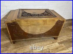 Antique Vintage Chinese Carved Camphor Wood Chest Trunk. Delivery Available