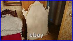 Antique Vintage Gold Effect Large Heavy Wooden Wall Mirror Baroque Rococo Style