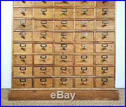 Antique Vintage Haberdashery Apothecary Bank Chest of Spice Shop Index Drawers