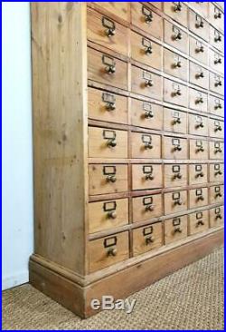 Antique Vintage Haberdashery Apothecary Bank Chest of Spice Shop Index Drawers