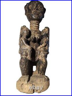Antique Vintage Hand Carved Wood Tribal Fertility Statue