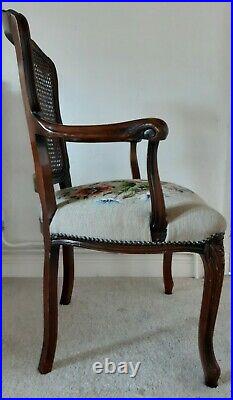 Antique Vintage Louis Tapestry Carved Wood Chair