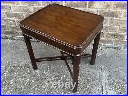 Antique Vintage Oak Gothic Carved Side Lamp Table Stool Plant Stand Aesthetic